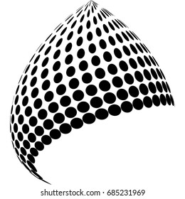 Abstract halftone dots object for logo symbol icon design. Vector dots texture