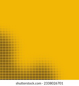Resumen de los puntos de semitono en un retro de fondo amarillo