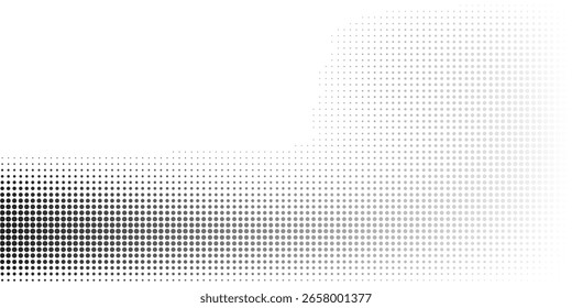Abstract Halftone Dots Pattern with Gradient Transition on White Background eps10