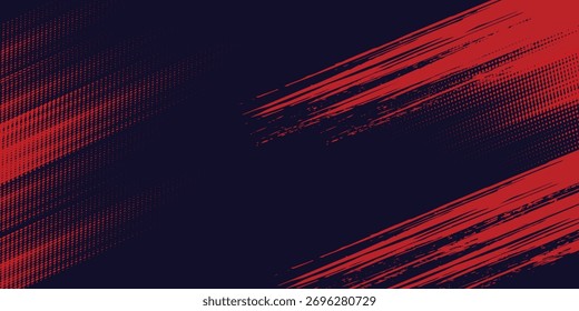 Abstrakte Rasterpunkte rot und navy Farbmuster Farbverlauf Grunge Textur