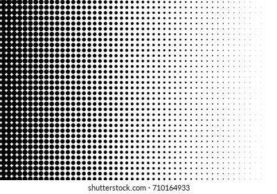 Abstract halftone dots vector background. Black dots on white background.
