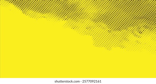 abstract halftone dots  with yellow gradient background