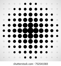 Abstract halftone dotted background. Halftone circles. Vector