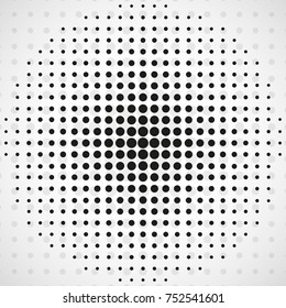 Abstract halftone dotted background. Halftone circles. Vector
