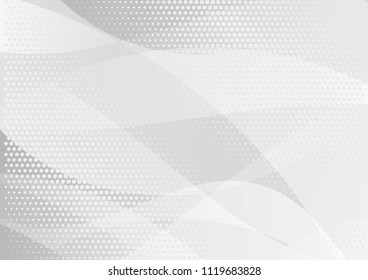 Abstract halftone dotted background. Futuristic grunge pattern, dot, circles, shadow.  Gray modern optical pop art texture for posters, sites, business cards, cover, labels mock-up, vintage stickers