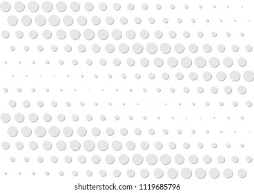 Abstract halftone dotted background. Futuristic grunge pattern, dot, circles, shadow.  Gray modern optical pop art texture for posters, sites, business cards, cover, labels mock-up, vintage stickers