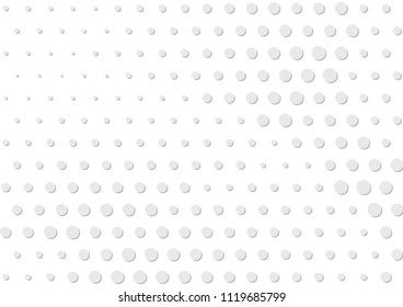 Abstract halftone dotted background. Futuristic grunge pattern, dot, circles, shadow.  Gray modern optical pop art texture for posters, sites, business cards, cover, labels mock-up, vintage stickers