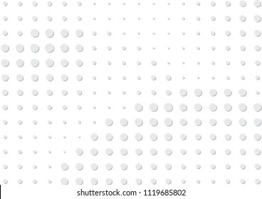 Abstract halftone dotted background. Futuristic grunge pattern, dot, circles, shadow.  Gray modern optical pop art texture for posters, sites, business cards, cover, labels mock-up, vintage stickers