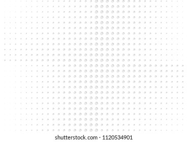 Abstract halftone dotted background. Futuristic grunge pattern, dot, circles, shadow.  Gray modern optical pop art texture for posters, sites, business cards, cover, labels mock-up, vintage stickers