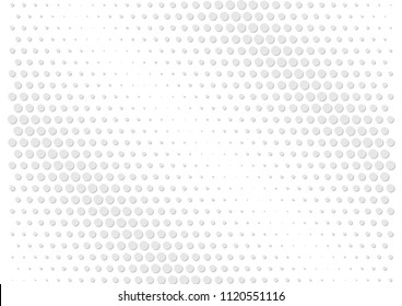 Abstract halftone dotted background. Futuristic grunge pattern, dot, circles, shadow.  Gray modern optical pop art texture for posters, sites, business cards, cover, labels mock-up, vintage stickers