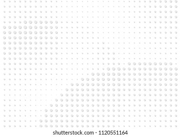 Abstract halftone dotted background. Futuristic grunge pattern, dot, circles, shadow.  Gray modern optical pop art texture for posters, sites, business cards, cover, labels mock-up, vintage stickers