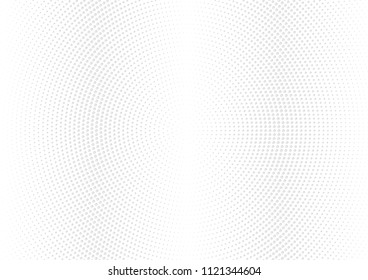 Abstract halftone dotted background. Futuristic grunge pattern, dot, circles, shadow.  Gray modern optical pop art texture for posters, sites, business cards, cover, labels mock-up, vintage stickers