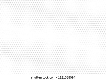 Abstract halftone dotted background. Futuristic grunge pattern, dot, circles, shadow.  Gray modern optical pop art texture for posters, sites, business cards, cover, labels mock-up, vintage stickers