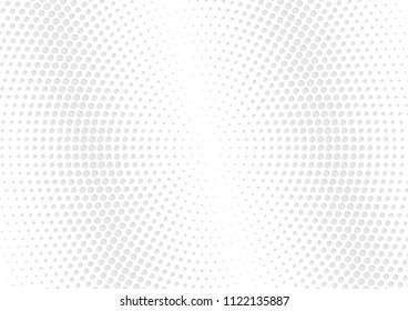 Abstract halftone dotted background. Futuristic grunge pattern, dot, circles, shadow.  Gray modern optical pop art texture for posters, sites, business cards, cover, labels mock-up, vintage stickers