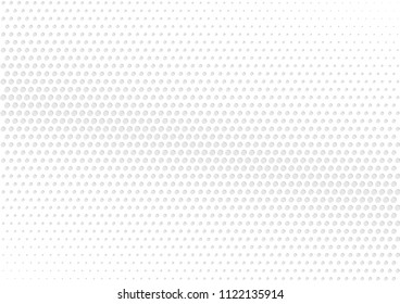 Abstract halftone dotted background. Futuristic grunge pattern, dot, circles, shadow.  Gray modern optical pop art texture for posters, sites, business cards, cover, labels mock-up, vintage stickers
