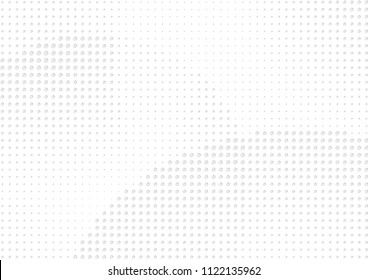 Abstract halftone dotted background. Futuristic grunge pattern, dot, circles, shadow.  Gray modern optical pop art texture for posters, sites, business cards, cover, labels mock-up, vintage stickers
