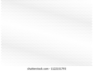 Abstract halftone dotted background. Futuristic grunge pattern, dot, circles, shadow.  Gray modern optical pop art texture for posters, sites, business cards, cover, labels mock-up, vintage stickers