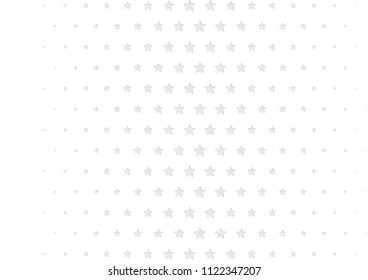 Abstract halftone dotted background. Futuristic grunge pattern, star, circles, shadow.  Gray modern optical pop art texture for posters, sites, business cards, cover, labels mock-up, vintage stickers