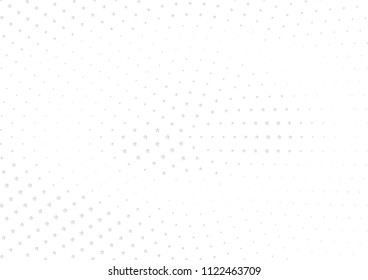 Abstract halftone dotted background. Futuristic grunge pattern, star, circles, shadow.  Gray modern optical pop art texture for posters, sites, business cards, cover, labels mock-up, vintage stickers