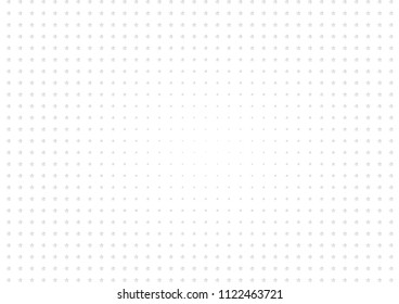Abstract halftone dotted background. Futuristic grunge pattern, star, circles, shadow.  Gray modern optical pop art texture for posters, sites, business cards, cover, labels mock-up, vintage stickers