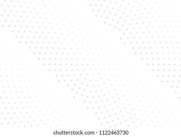 Abstract halftone dotted background. Futuristic grunge pattern, star, circles, shadow.  Gray modern optical pop art texture for posters, sites, business cards, cover, labels mock-up, vintage stickers