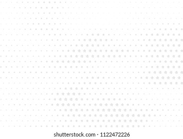 Abstract halftone dotted background. Futuristic grunge pattern, star, circles, shadow.  Gray modern optical pop art texture for posters, sites, business cards, cover, labels mock-up, vintage stickers
