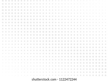 Abstract halftone dotted background. Futuristic grunge pattern, star, circles, shadow.  Gray modern optical pop art texture for posters, sites, business cards, cover, labels mock-up, vintage stickers