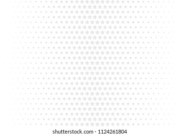 Abstract halftone dotted background. Futuristic grunge pattern, star, circles, shadow.  Gray modern optical pop art texture for posters, sites, business cards, cover, labels mock-up, vintage stickers