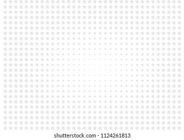 Abstract halftone dotted background. Futuristic grunge pattern, star, circles, shadow.  Gray modern optical pop art texture for posters, sites, business cards, cover, labels mock-up, vintage stickers