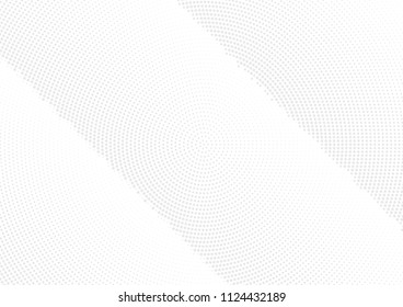 Abstract halftone dotted background. Futuristic grunge pattern, star, circles, shadow.  Gray modern optical pop art texture for posters, sites, business cards, cover, labels mock-up, vintage stickers