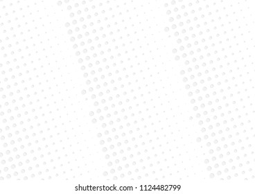 Abstract halftone dotted background. Futuristic grunge pattern, dot, circles, shadow.  Gray modern optical pop art texture for posters, sites, business cards, cover, labels mock-up, vintage stickers