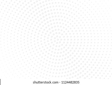 Abstract halftone dotted background. Futuristic grunge pattern, dot, circles, shadow.  Gray modern optical pop art texture for posters, sites, business cards, cover, labels mock-up, vintage stickers