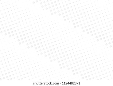 Abstract halftone dotted background. Futuristic grunge pattern, dot, circles, shadow.  Gray modern optical pop art texture for posters, sites, business cards, cover, labels mock-up, vintage stickers