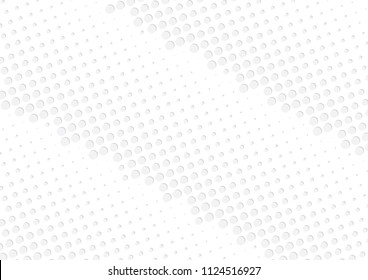 Abstract halftone dotted background. Futuristic grunge pattern, dot, circles, shadow.  Gray modern optical pop art texture for posters, sites, business cards, cover, labels mock-up, vintage stickers