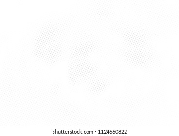 Abstract halftone dotted background. Futuristic grunge pattern, star, circles, shadow.  Gray modern optical pop art texture for posters, sites, business cards, cover, labels mock-up, vintage stickers