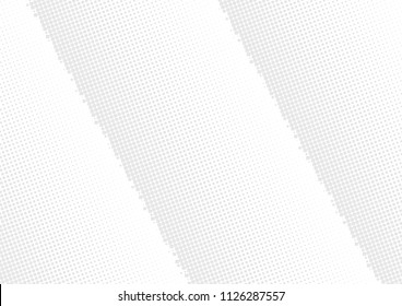 Abstract halftone dotted background. Futuristic grunge pattern, square, rectangle, shadow.  Gray modern optical pop art texture for posters, site, business card, cover, labels mock-up, vintage sticker