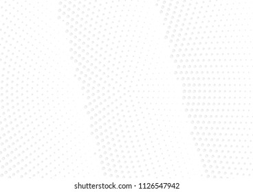 Abstract halftone dotted background. Futuristic grunge pattern, dot, circles, shadow.  Gray modern optical pop art texture for posters, sites, business cards, cover, labels mock-up, vintage stickers