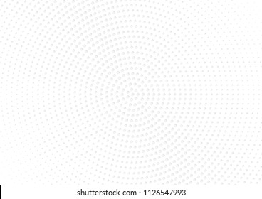 Abstract halftone dotted background. Futuristic grunge pattern, dot, circles, shadow.  Gray modern optical pop art texture for posters, sites, business cards, cover, labels mock-up, vintage stickers