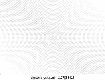 Abstract halftone dotted background. Futuristic grunge pattern, star, circles, shadow.  Gray modern optical pop art texture for posters, sites, business cards, cover, labels mock-up, vintage stickers