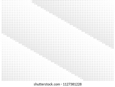 Abstract halftone dotted background. Futuristic grunge pattern, star, circles, shadow.  Gray modern optical pop art texture for posters, sites, business cards, cover, labels mock-up, vintage stickers