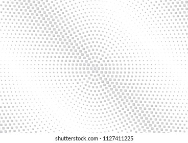 Abstract halftone dotted background. Futuristic grunge pattern, star, circles, shadow.  Gray modern optical pop art texture for posters, sites, business cards, cover, labels mock-up, vintage stickers