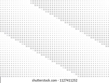 Abstract halftone dotted background. Futuristic grunge pattern, star, circles, shadow.  Gray modern optical pop art texture for posters, sites, business cards, cover, labels mock-up, vintage stickers