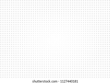 Abstract halftone dotted background. Futuristic grunge pattern, star, circles, shadow.  Gray modern optical pop art texture for posters, sites, business cards, cover, labels mock-up, vintage stickers