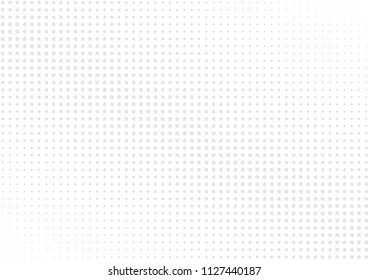 Abstract halftone dotted background. Futuristic grunge pattern, star, circles, shadow.  Gray modern optical pop art texture for posters, sites, business cards, cover, labels mock-up, vintage stickers