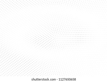 Abstract halftone dotted background. Futuristic grunge pattern, star, circles, shadow.  Gray modern optical pop art texture for posters, sites, business cards, cover, labels mock-up, vintage stickers