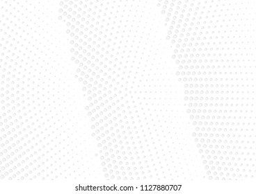 Abstract halftone dotted background. Futuristic grunge pattern, dot, circles, shadow.  Gray modern optical pop art texture for posters, sites, business cards, cover, labels mock-up, vintage stickers