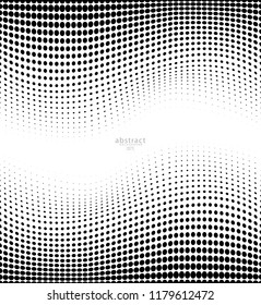 Abstract halftone dotted background. Futuristic grunge pattern, dot, wave. Vector modern optical pop art texture for posters, sites, business cards, cover, labels mock-up, vintage layout