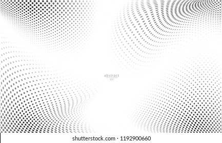 Abstract halftone dotted background. Futuristic grunge pattern, dot, wave. Vector modern optical pop art texture for posters, sites, business cards, cover, labels mock-up, vintage layout