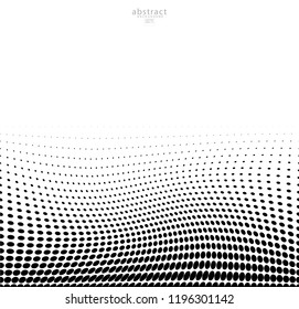Abstract halftone dotted background. Futuristic grunge pattern, dot, wave. Vector modern optical pop art texture for posters, sites, business cards, cover, labels mock-up, vintage layout