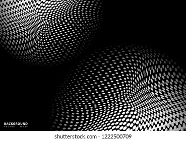 Abstract halftone dotted background. Futuristic grunge pattern, dot, wave. Vector modern optical pop art texture for posters, sites, business cards, cover, labels mock-up, vintage layout